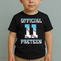 11th Birthday Baseball Drip Preteen Toddler T-Shirt thumb 2