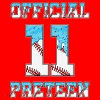 11th Birthday Baseball Drip Preteen Santa Hat thumb 1