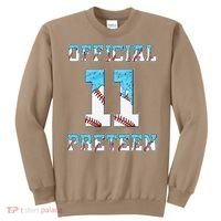 11th Birthday Baseball Drip Preteen Sweatshirt thumb 0