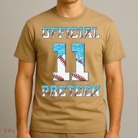 11th Birthday Baseball Drip Preteen T-Shirt thumb 3