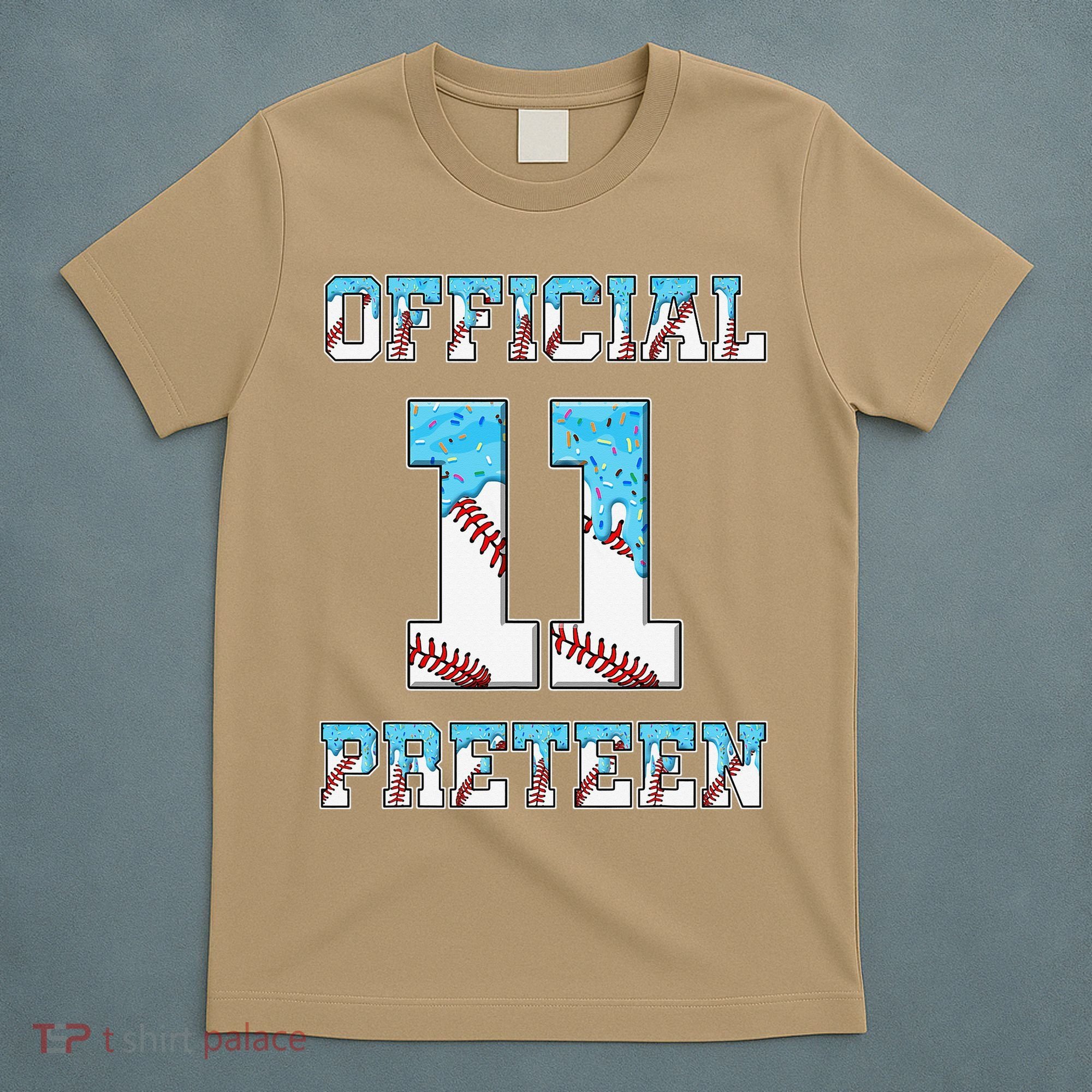 11th Birthday Baseball Drip Preteen T-Shirt