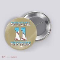 11th Birthday Baseball Drip Preteen Button thumb 0