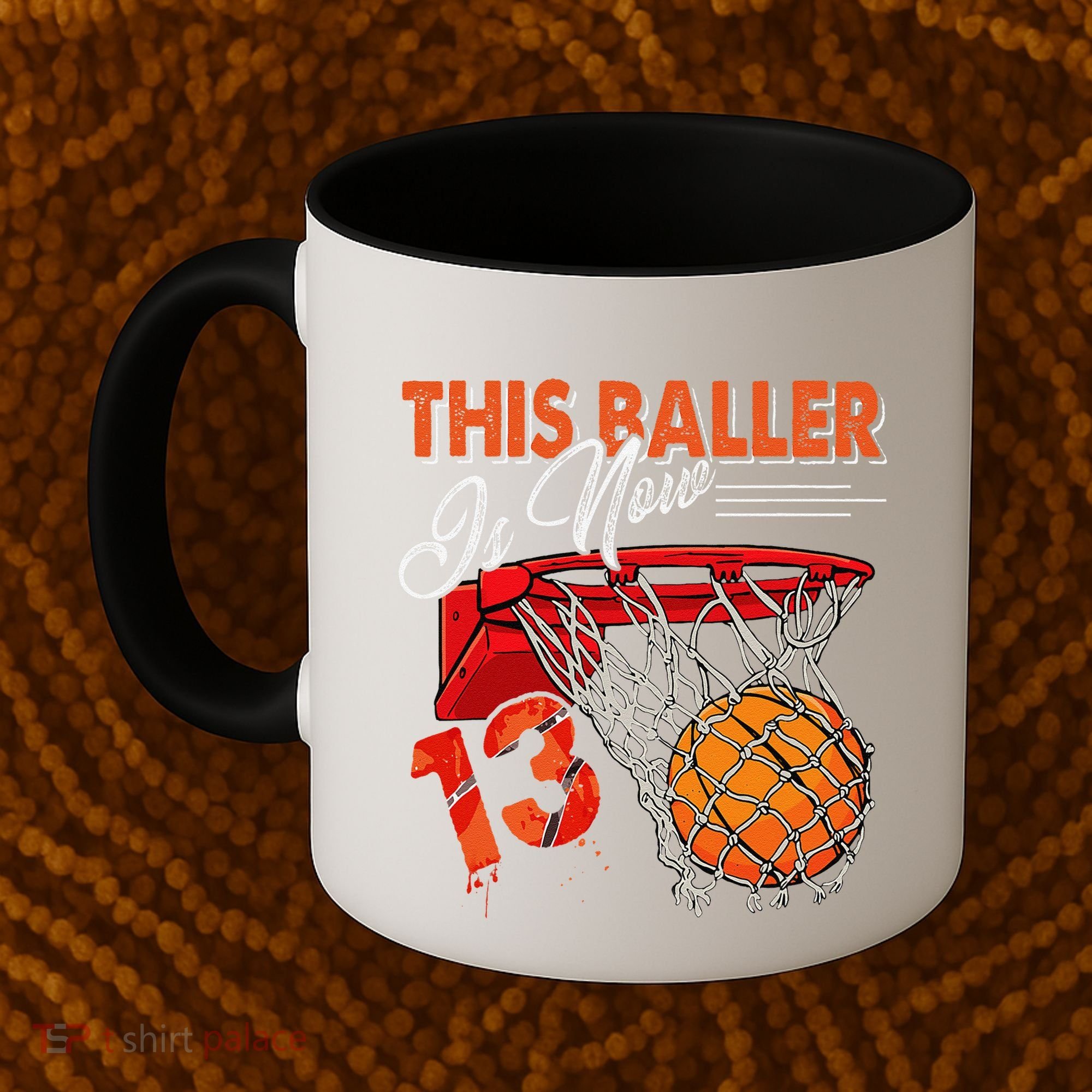13th Birthday Basketball Funny 13 Years Old Coffee Mug