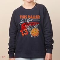13th Birthday Basketball Funny 13 Years Old Women's Sweatshirt thumb 0