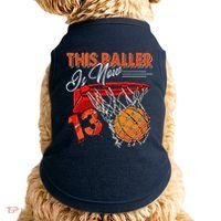 13th Birthday Basketball Funny 13 Years Old Doggie Tank thumb 0