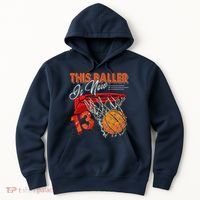13th Birthday Basketball Funny 13 Years Old Hoodie thumb 0