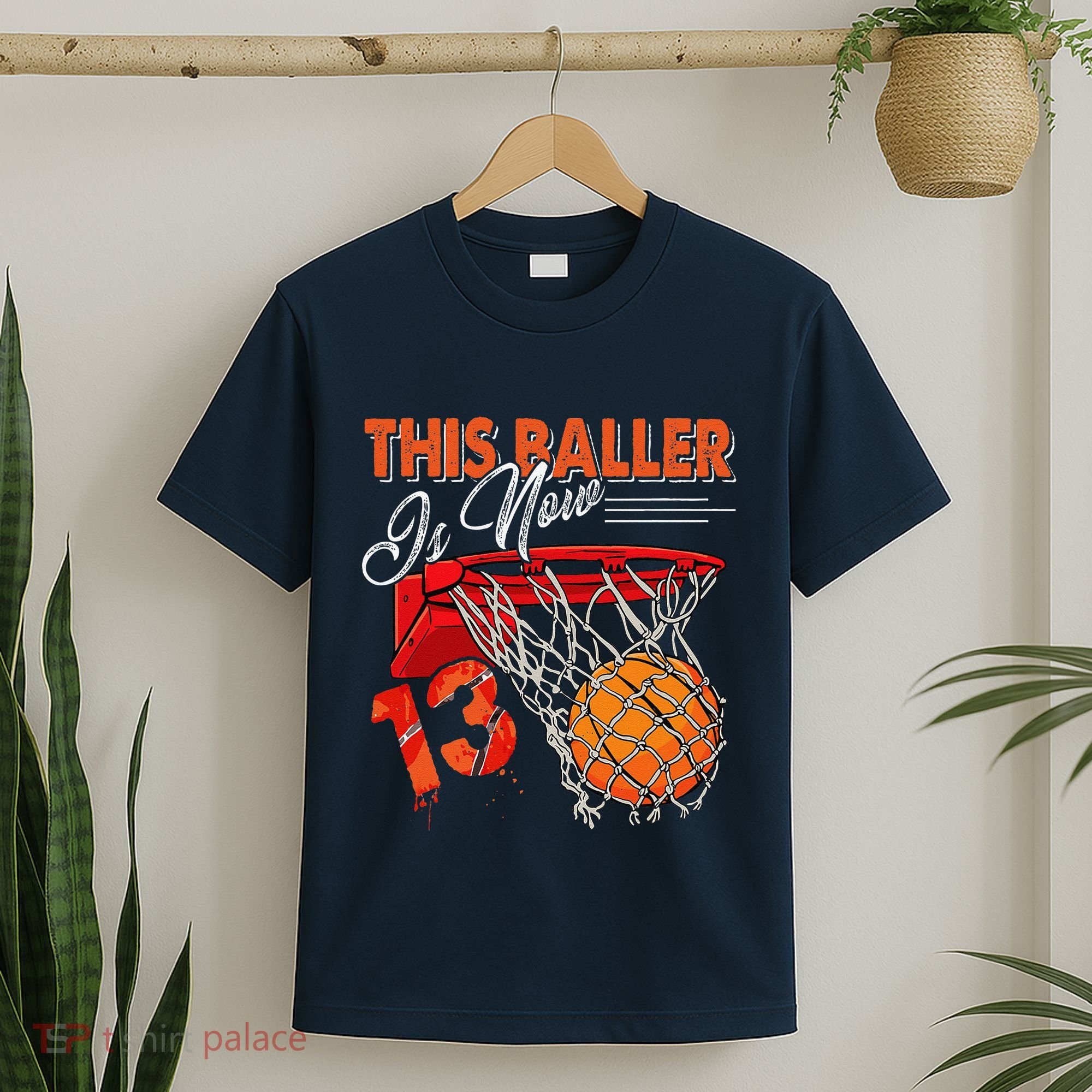 13th Birthday Basketball Funny 13 Years Old T-Shirt