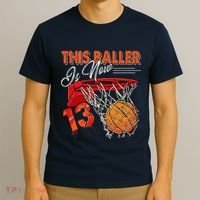 13th Birthday Basketball Funny 13 Years Old T-Shirt thumb 3
