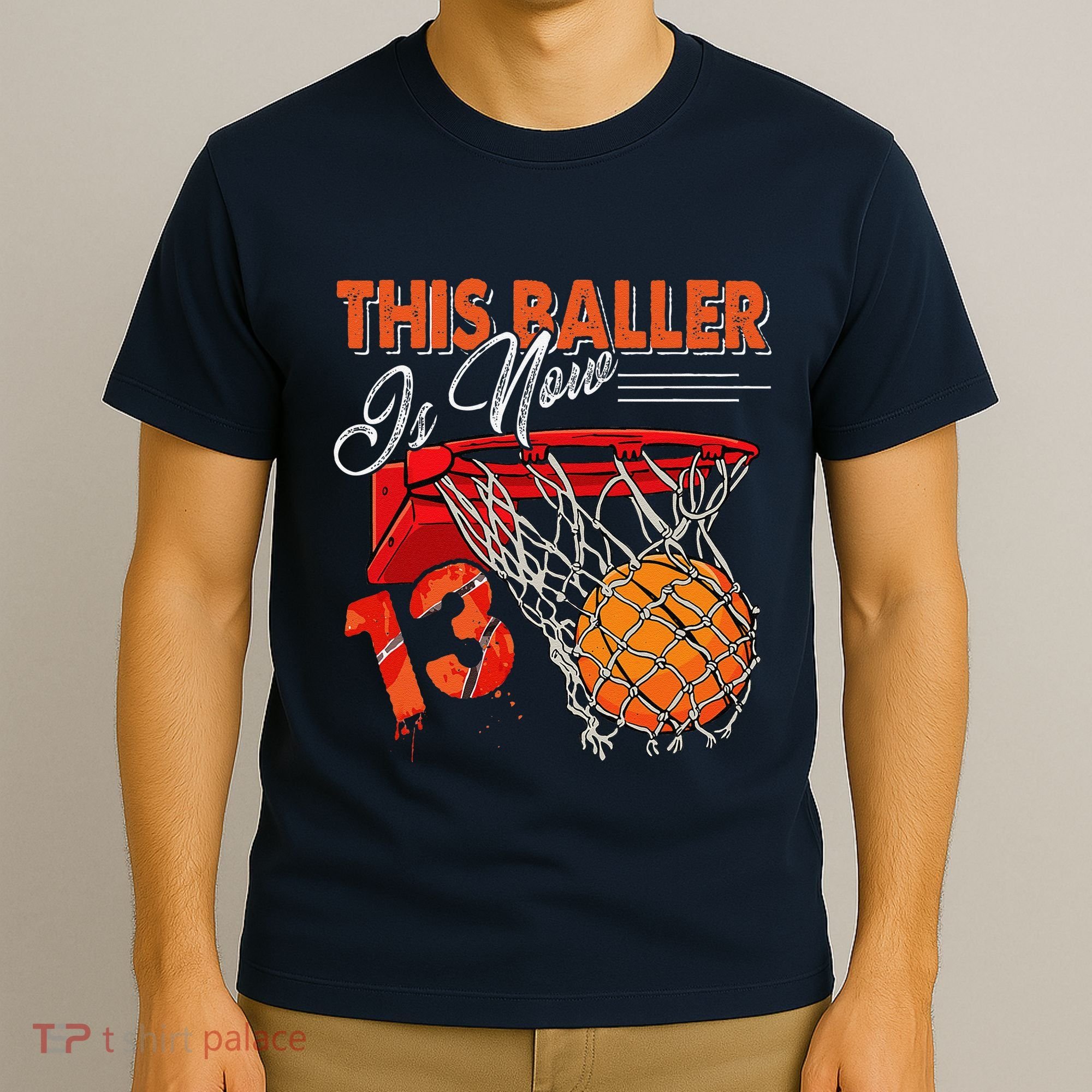 13th Birthday Basketball Funny 13 Years Old T-Shirt