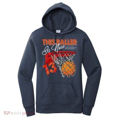 13th Birthday Basketball Funny 13 Years Old Women's Hoodie
