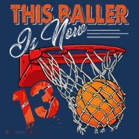 13th Birthday Basketball Funny 13 Years Old Women's Hoodie thumb 2