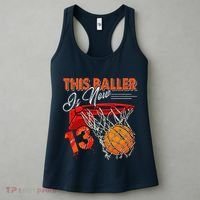 13th Birthday Basketball Funny 13 Years Old Women's Tank Top thumb 3