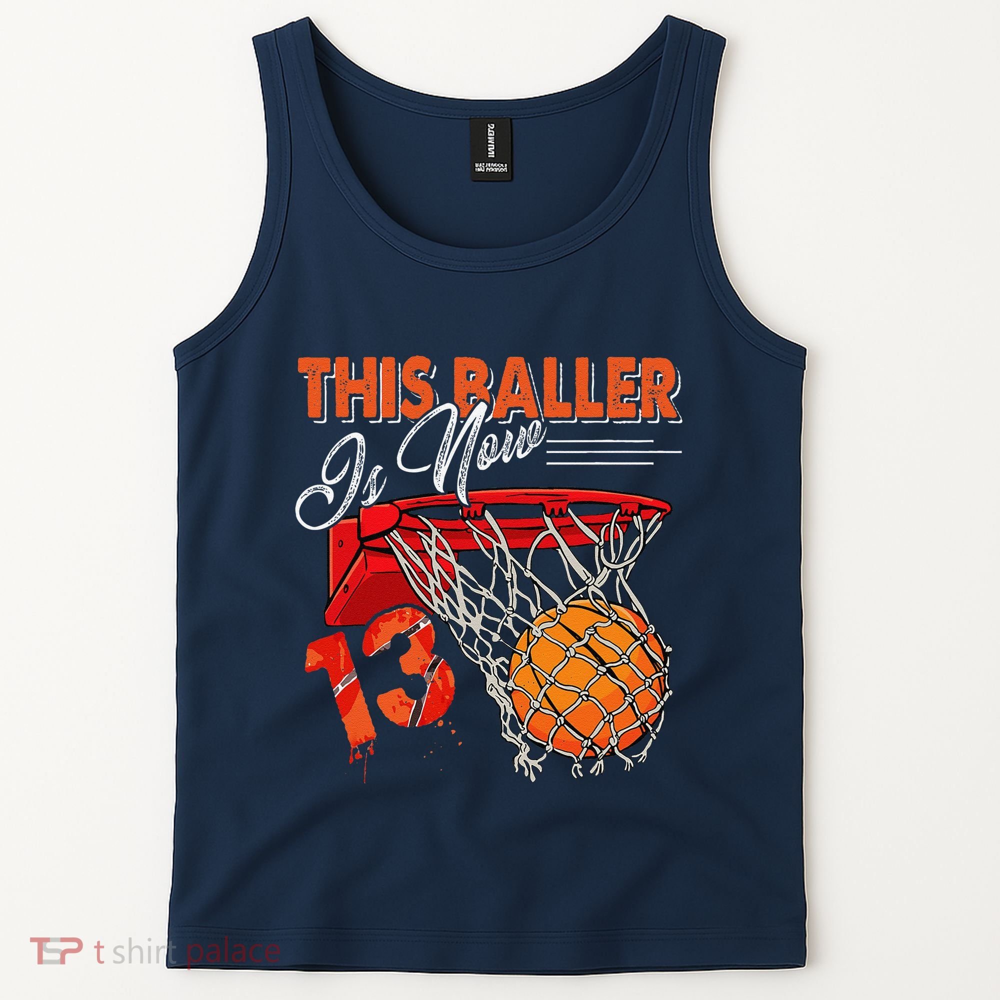 13th Birthday Basketball Funny 13 Years Old Tank Top