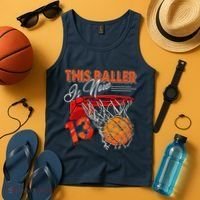 13th Birthday Basketball Funny 13 Years Old Tank Top thumb 4