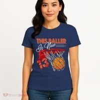 13th Birthday Basketball Funny 13 Years Old Women's T-Shirt thumb 4