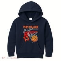 13th Birthday Basketball Funny 13 Years Old Kids Hoodie thumb 0