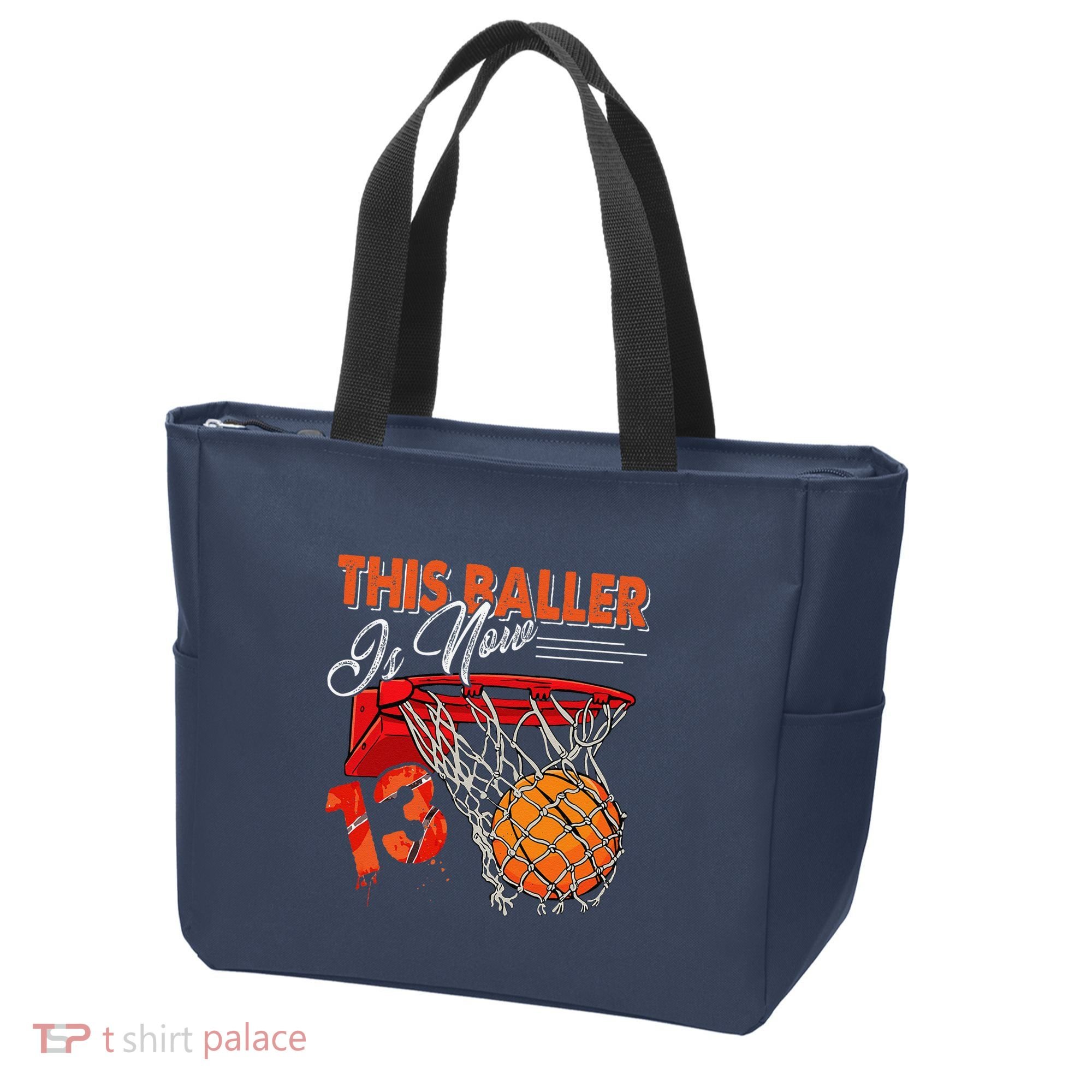 13th Birthday Basketball Funny 13 Years Old Tote Bag