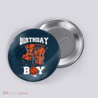 14th Birthday Basketball 14 Year Old Button thumb 0