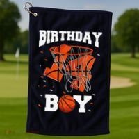 14th Birthday Basketball 14 Year Old Golf Towel thumb 1