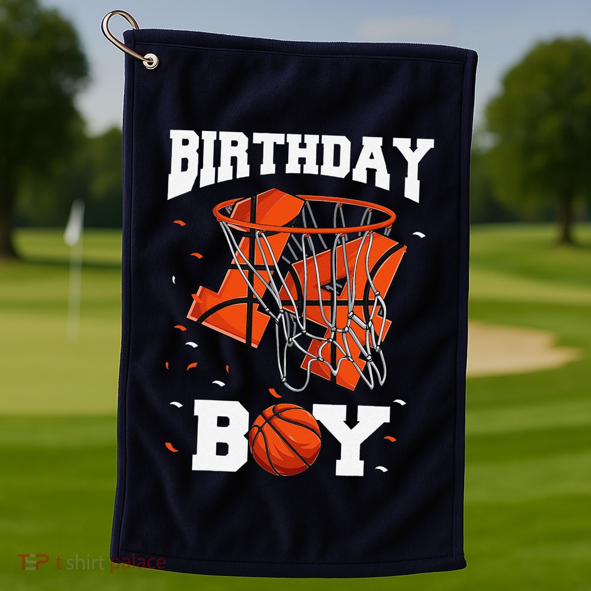 14th Birthday Basketball 14 Year Old Golf Towel