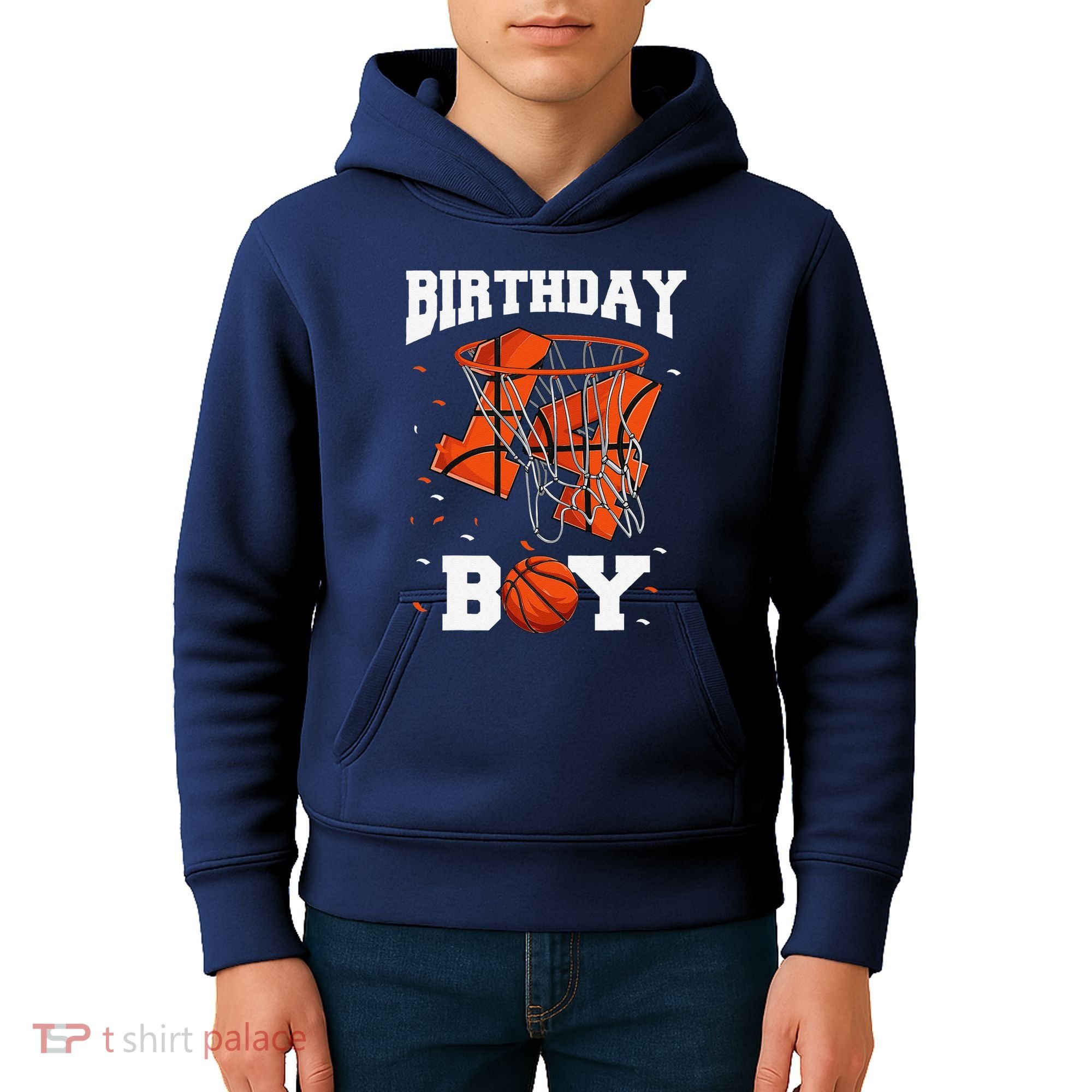 14th Birthday Basketball 14 Year Old Kids Hoodie
