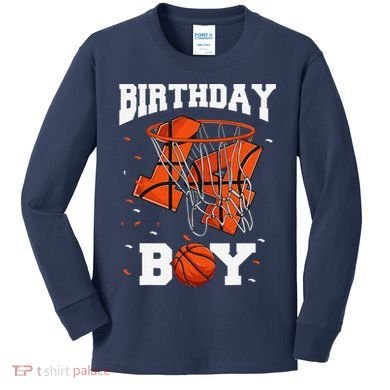 14th Birthday Basketball 14 Year Old Kids Long Sleeve Shirt