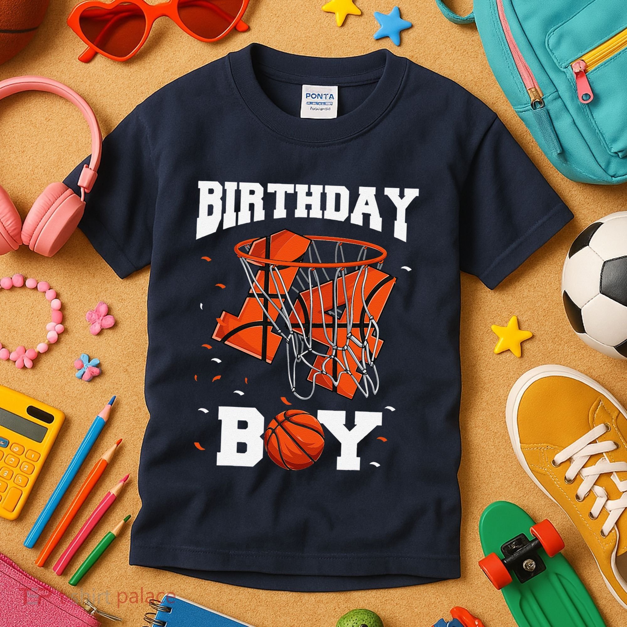 14th Birthday Basketball 14 Year Old Kids T-Shirt