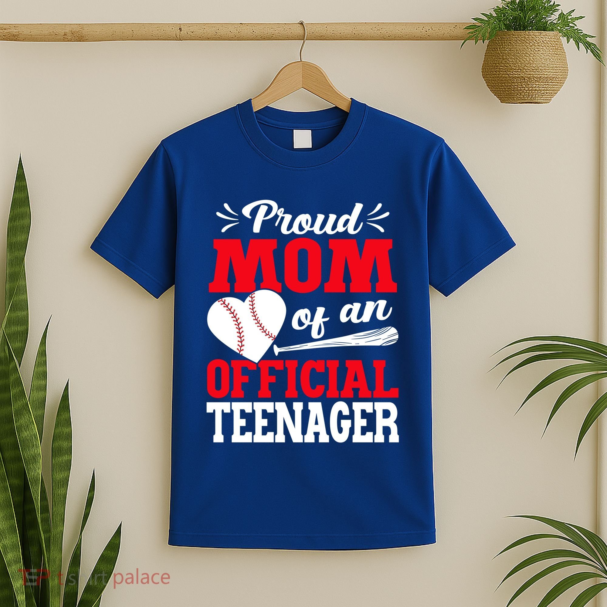 13Th Birthday Baseball Proud Mom Of An Teenager Gift T-Shirt