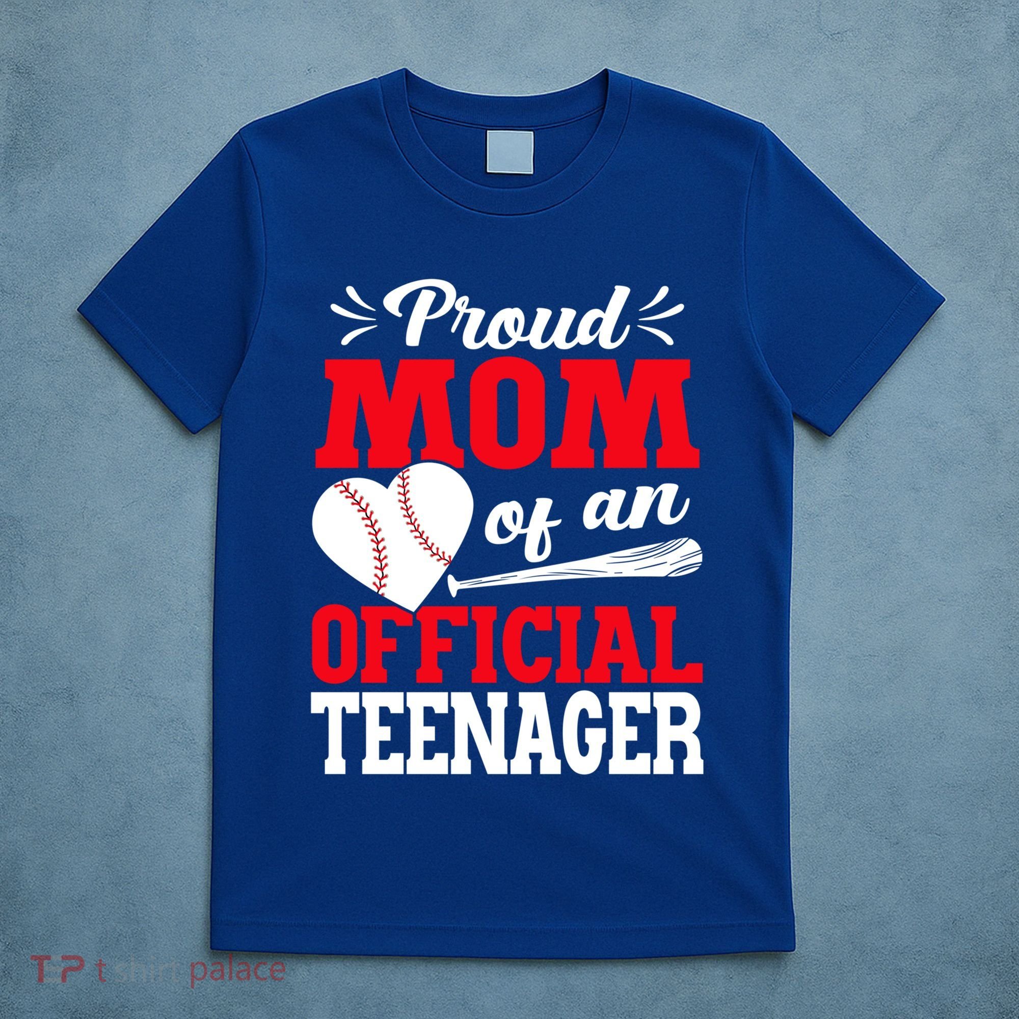 13Th Birthday Baseball Proud Mom Of An Teenager Gift T-Shirt