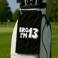 13th Birthday Bro I’m 13 Year Old Thirteen Thirtee Golf Towel thumb 2