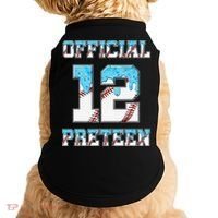 12th Birthday Baseball Drip Preteen Doggie Tank thumb 0