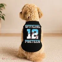 12th Birthday Baseball Drip Preteen Doggie Tank thumb 2