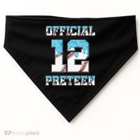 12th Birthday Baseball Drip Preteen USA-Made Doggie Bandana thumb 0
