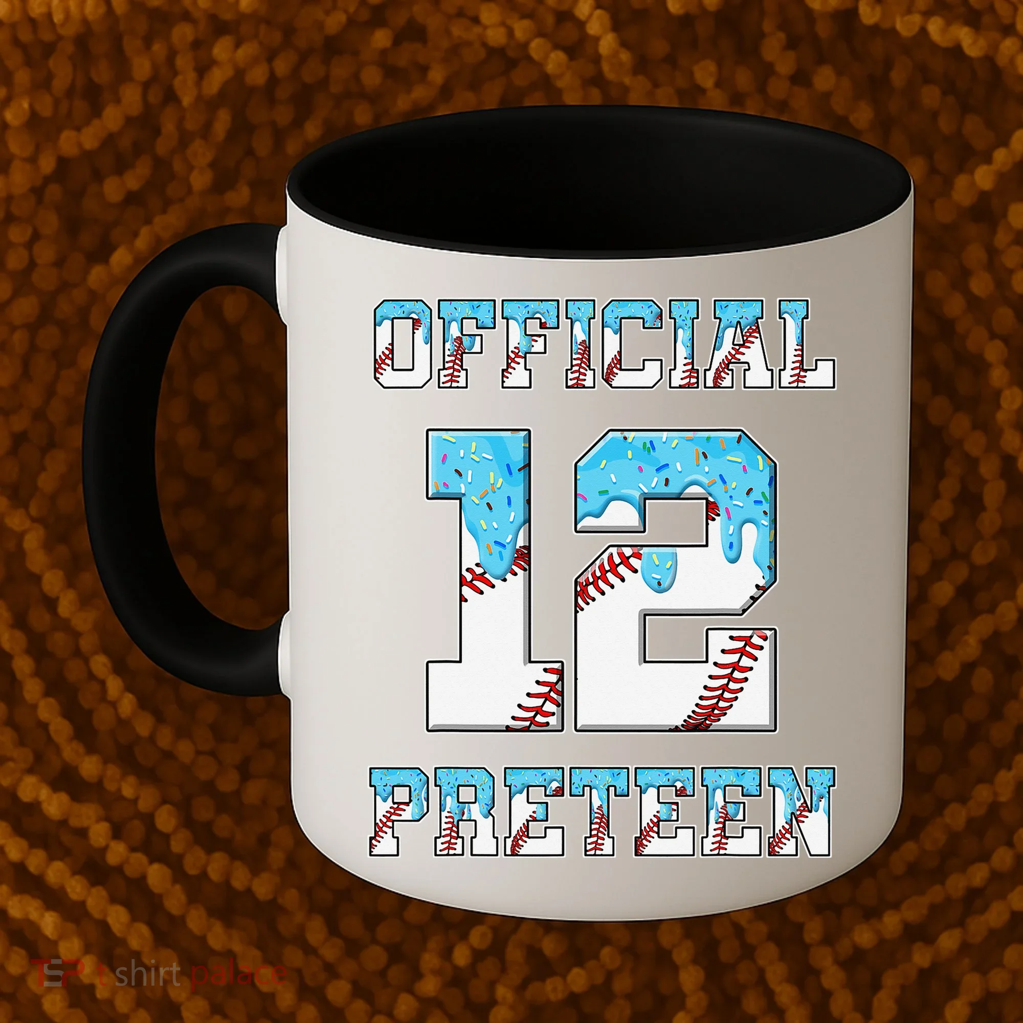 12th Birthday Baseball Drip Preteen Coffee Mug