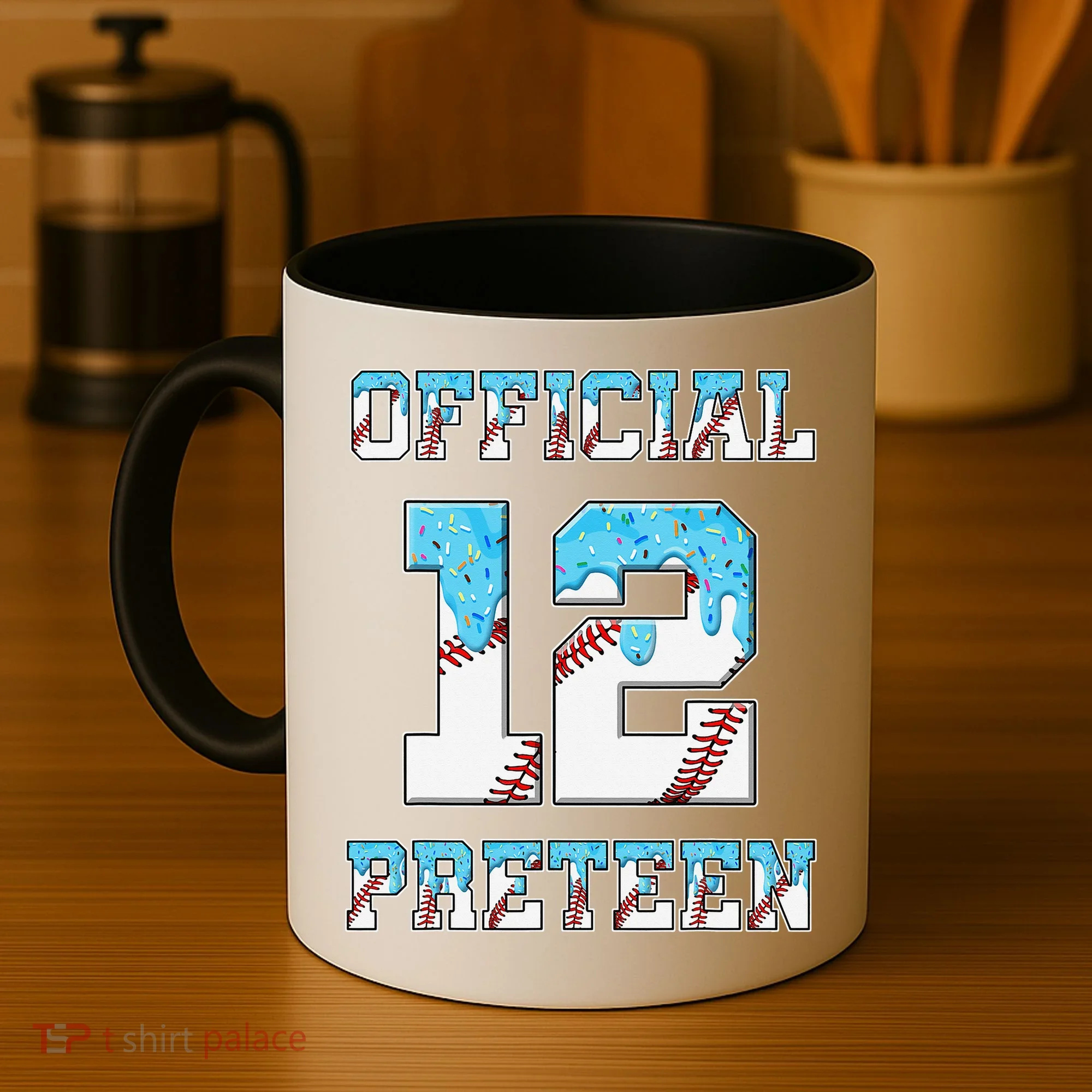 12th Birthday Baseball Drip Preteen Coffee Mug