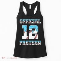 12th Birthday Baseball Drip Preteen Women's Tank Top thumb 0