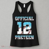 12th Birthday Baseball Drip Preteen Women's Tank Top thumb 3