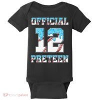 12th Birthday Baseball Drip Preteen Baby Bodysuit thumb 0