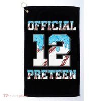 12th Birthday Baseball Drip Preteen Golf Towel thumb 0