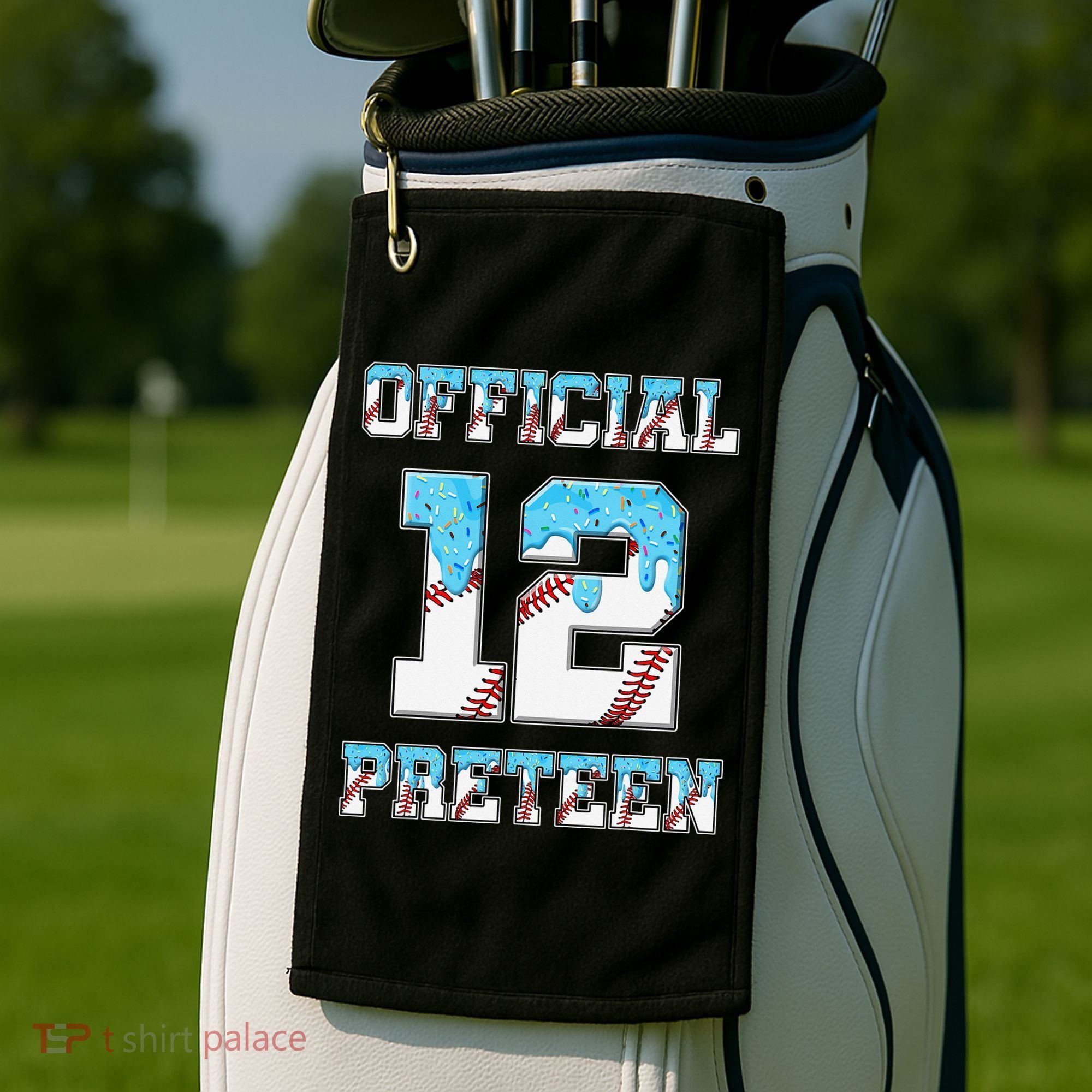 12th Birthday Baseball Drip Preteen Golf Towel