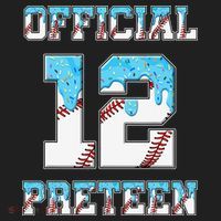 12th Birthday Baseball Drip Preteen Golf Towel thumb 3