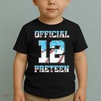 12th Birthday Baseball Drip Preteen Toddler T-Shirt thumb 2