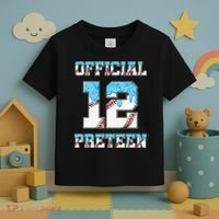 12th Birthday Baseball Drip Preteen Toddler T-Shirt thumb 3