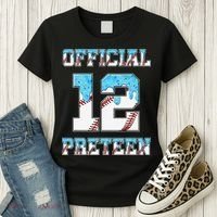 12th Birthday Baseball Drip Preteen Women's T-Shirt thumb 3