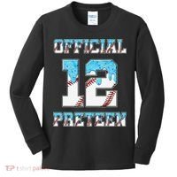 12th Birthday Baseball Drip Preteen Kids Long Sleeve Shirt thumb 0