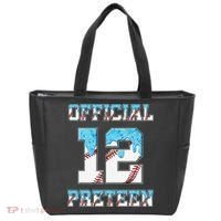 12th Birthday Baseball Drip Preteen Tote Bag thumb 0