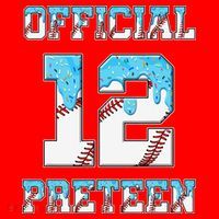 12th Birthday Baseball Drip Preteen Santa Hat thumb 1