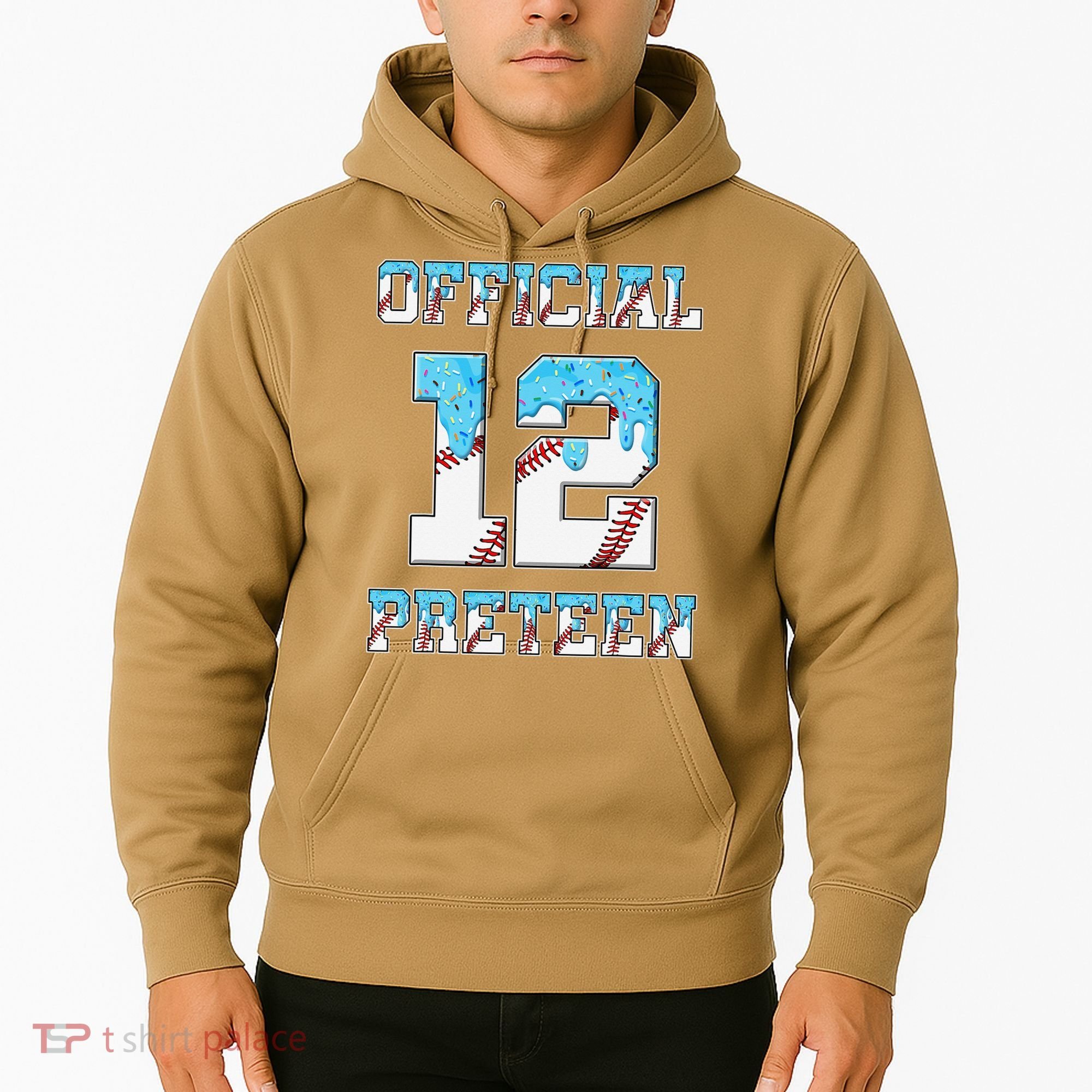 12th Birthday Baseball Drip Preteen Hoodie