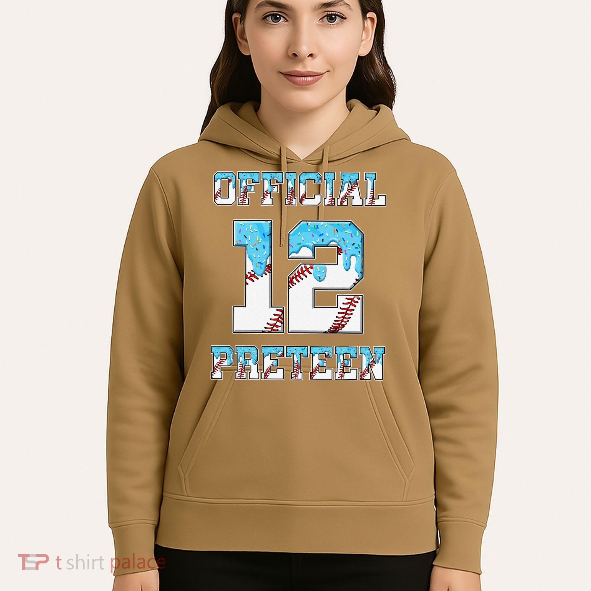 12th Birthday Baseball Drip Preteen Hoodie