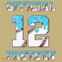 12th Birthday Baseball Drip Preteen Hoodie thumb 2